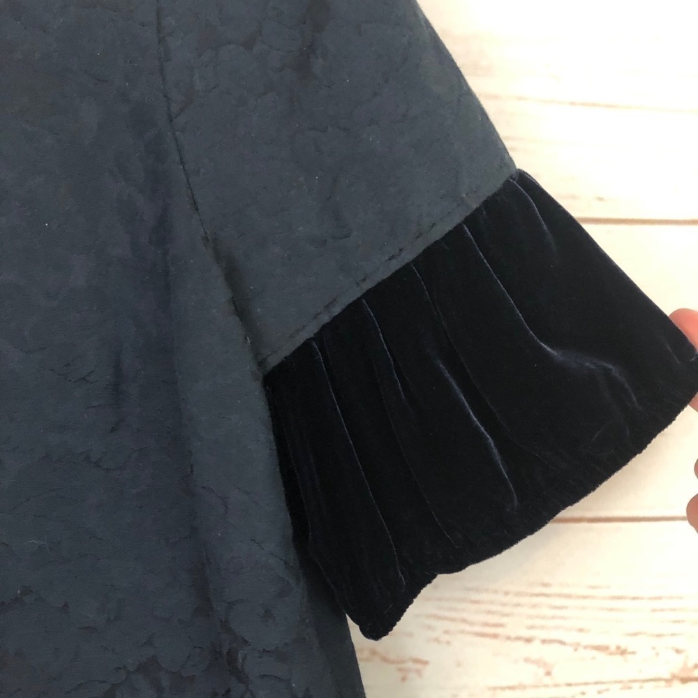Vera Wang Baroque Jacquard Velvet Blouse View 4